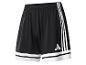 Adidas zwarte sportshort met witte strepen en logo