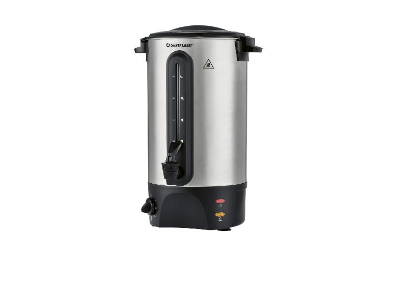 SilverCrest roestvrijstalen warmhoudketel met tapkraan en niveau-indicator.