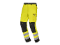 Parkside werkkleding broek, neon geel met zwarte en reflecterende details.