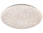 Ronde LED plafondlamp met sterreneffect en stralend patroon.