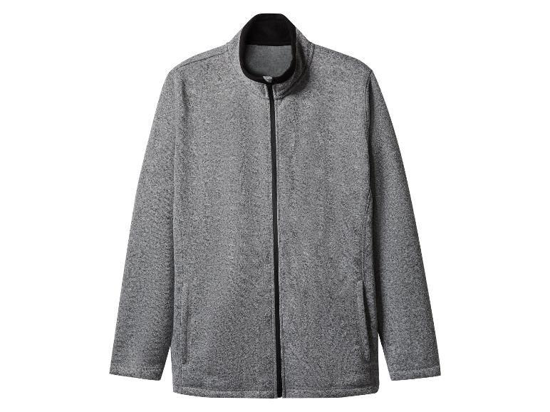 Grijze jas met rits en hoge kraag