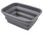Grijze opvouwbare siliconen afwasbak