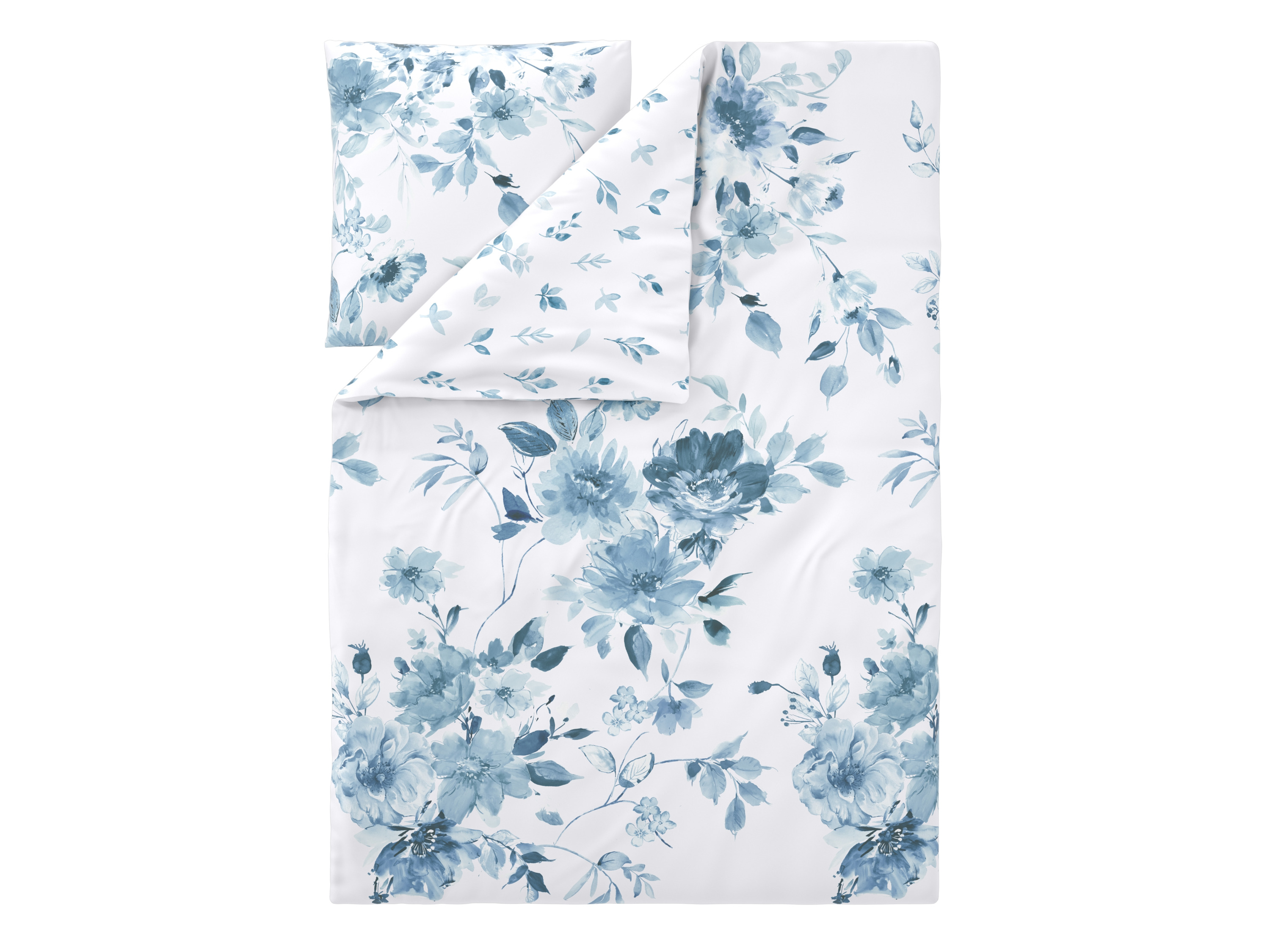 LIVARNO Renforcé dekbedovertrek 140 x 200 cm (Blauw/wit)