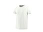 Eenvoudig wit heren T-shirt met ronde hals en korte mouwen.