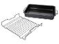 Zwarte bakplaat met bijpassend koelrooster.