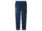 Marineblauwe pyjamabroek met lichtblauwe tekst 'Ohana means FAMILY'.