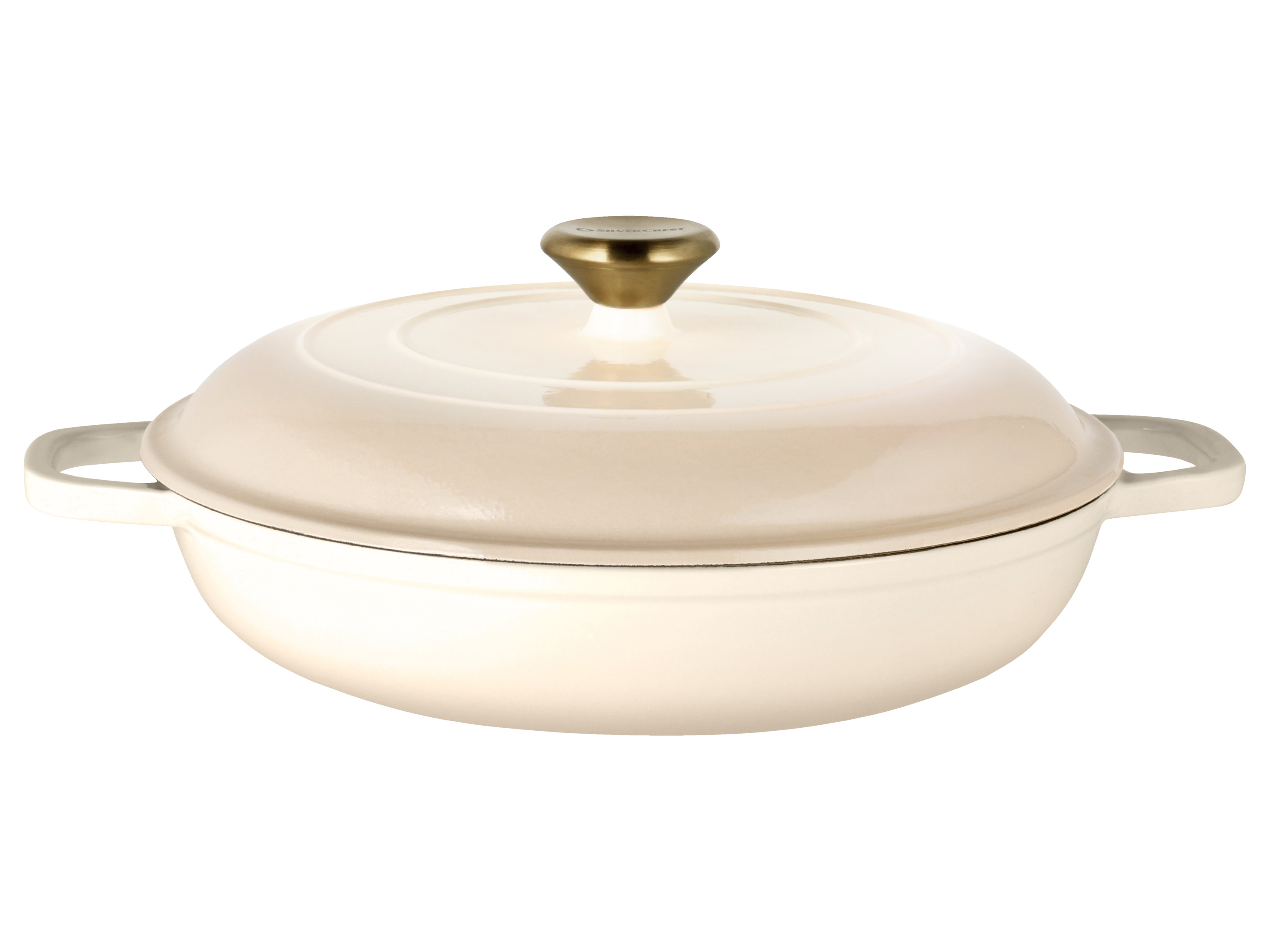 SILVERCREST Gietijzeren hapjespan, Ø30 cm (Beige)