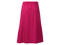 Een roze rok met elastische tailleband.