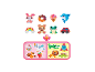 Knutselset met diverse kraalontwerpen: konijn, donut, ijsje, dolfijn, regenboog, beer, kikker, auto, cupcake, eenhoorn, eekhoorn, aardbei, krokodil, leeuw, raket, dinosaurus.