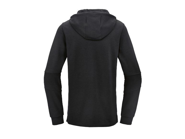 Zwarte hoodie met lange mouwen, achterkant