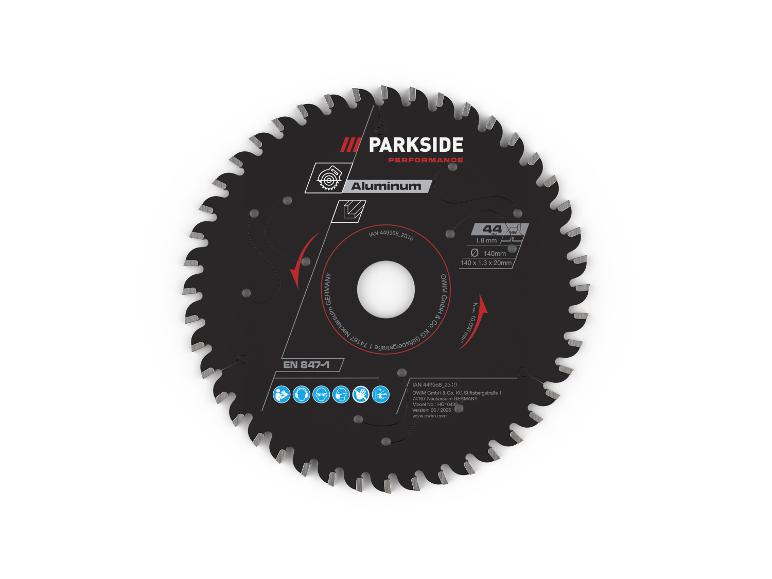 Cirkelzaagblad voor aluminium, 140 mm, 44 tanden, max. 10.000 tpm.