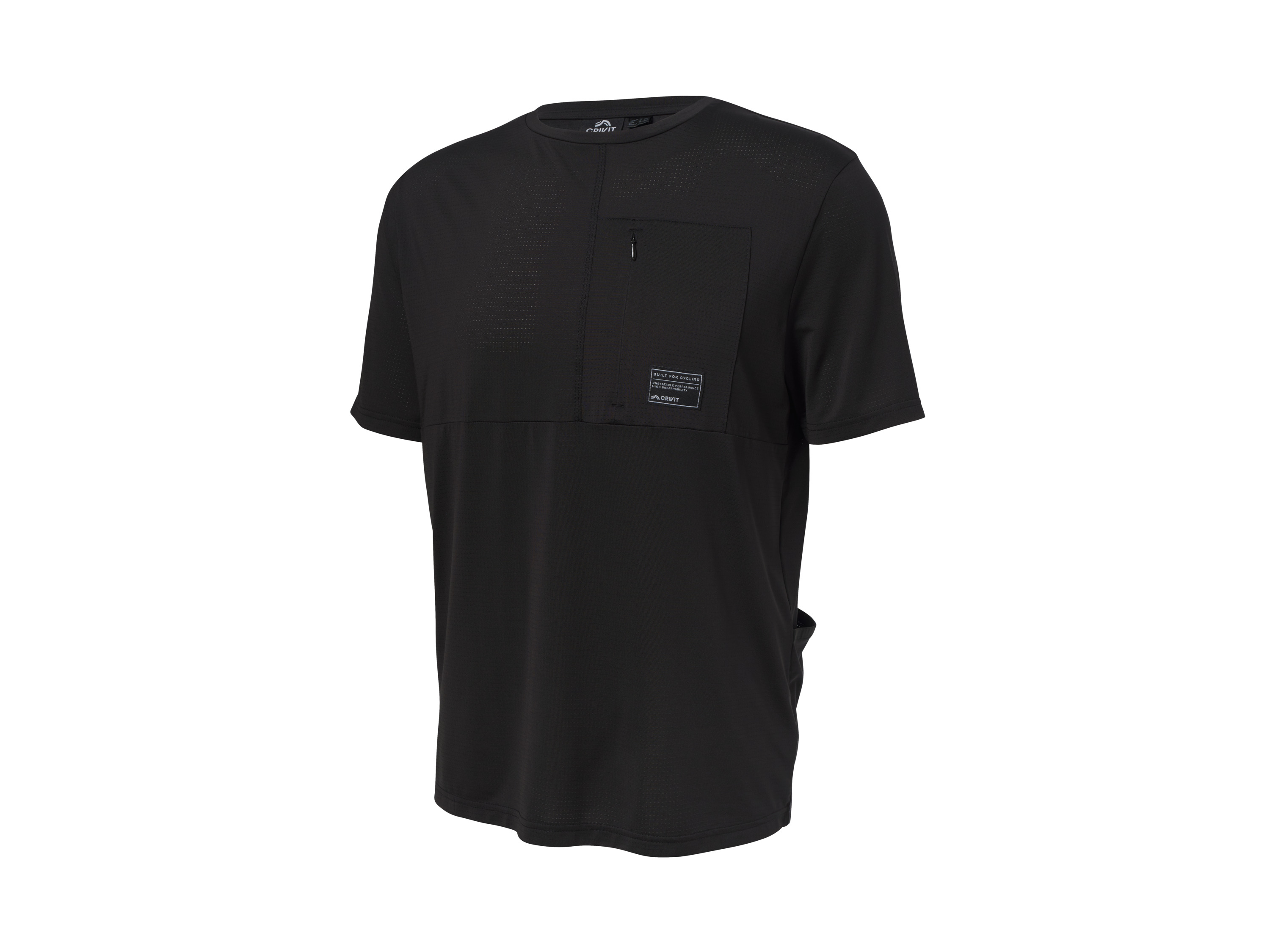 CRIVIT Heren sportshirt (Zwart, XL)