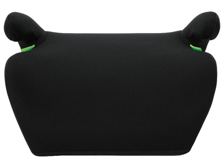 Zwart zitkussen met twee groene handvatten aan de bovenkant.