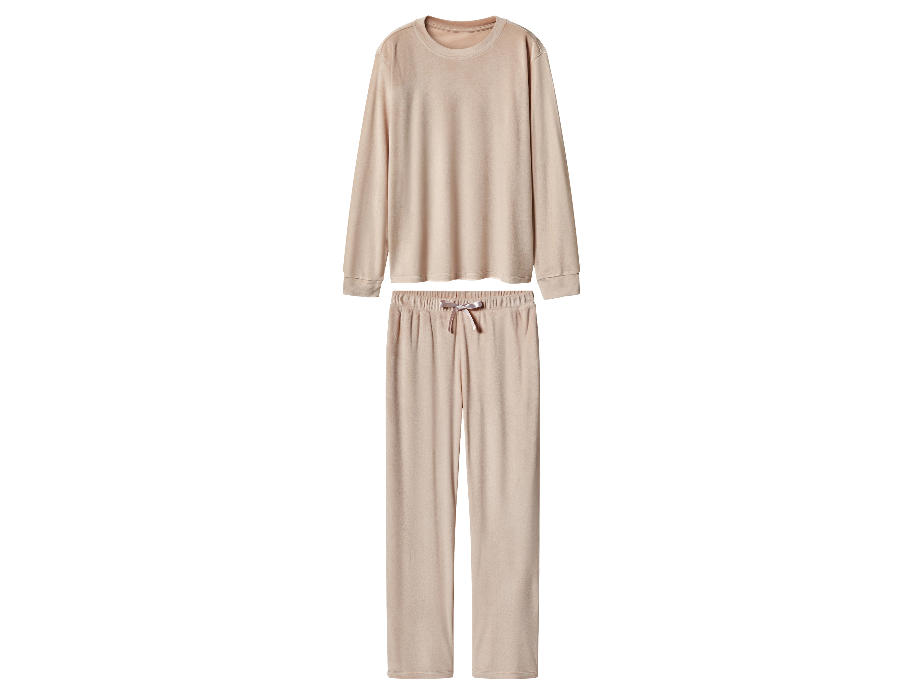esmara Velours dames pyjama (Beige, M (40/42)) afbeelding
