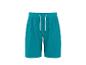 Turquoiseblauwe sweatshorts met wit trekkoord