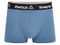 Reebok blauwe boxershorts met zwarte tailleband en wit logo