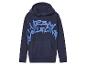 Een donkerblauwe hoodie met Urban Collective logo.