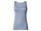 Eenvoudige lichtblauwe mouwloze damestop