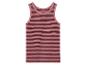 Gestreept tanktop in roze en bruine tinten.
