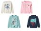 Kindersweaters met cartoonfigurenprints.