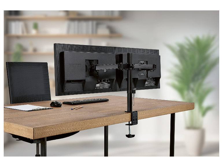 Bizo bureauhouder voor twee monitoren.