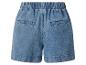 Blauwe denim shorts met elastische tailleband en achterzakken