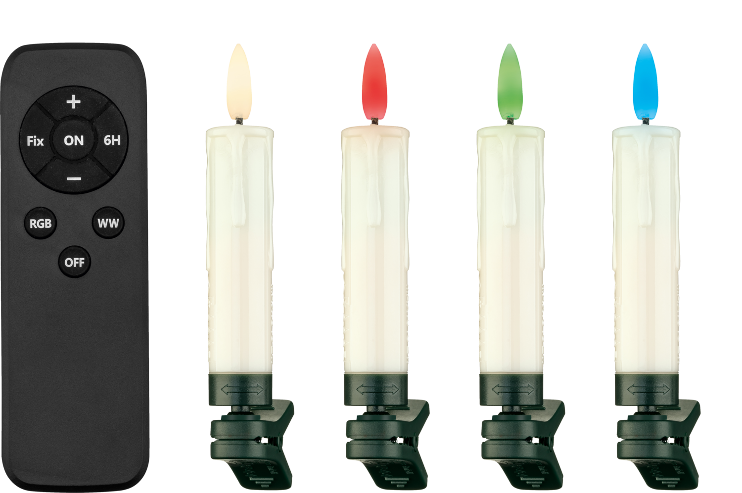 LIVARNO Draadloze LED-kerstboomkaarsen, 15 stuks (Druppeleffect)
