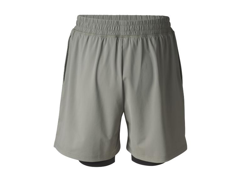 Grijze heren sportshort met elastische tailleband
