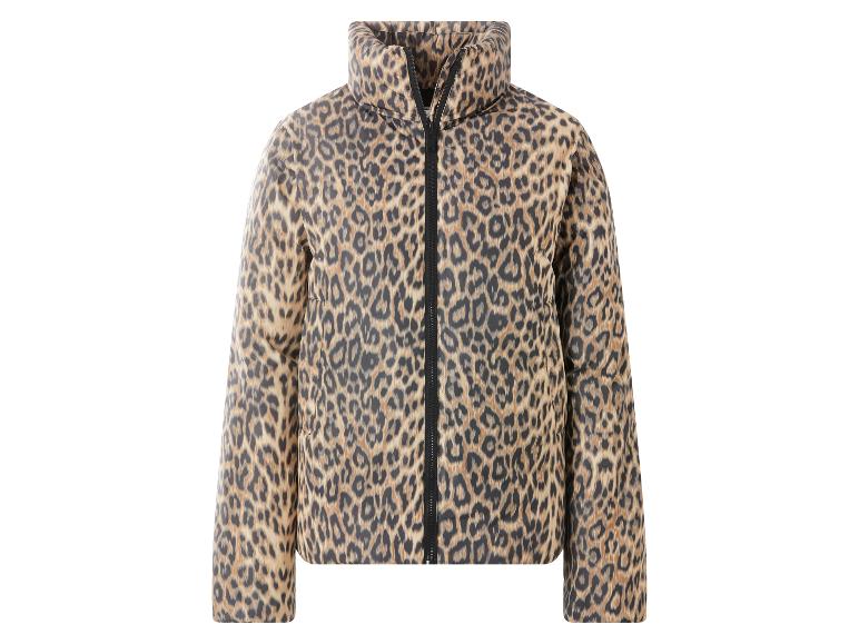Leopardprint pufferjack met rits