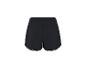 Zwarte shorts met kanten rand, achteraanzicht.