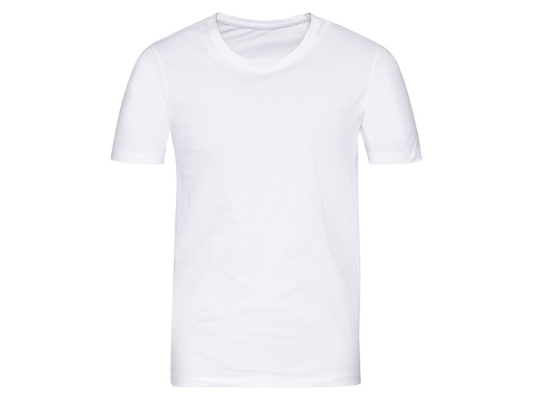 Een wit T-shirt met korte mouwen.