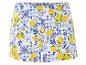 Shorts met citroen- en azulejo print.