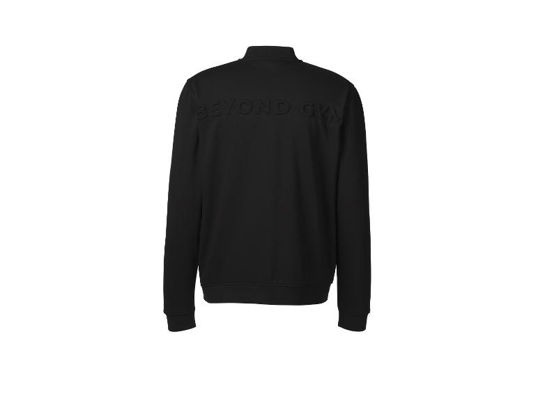Zwart Beyond Gym sweatshirt met rits en reliëflogo op de rug.