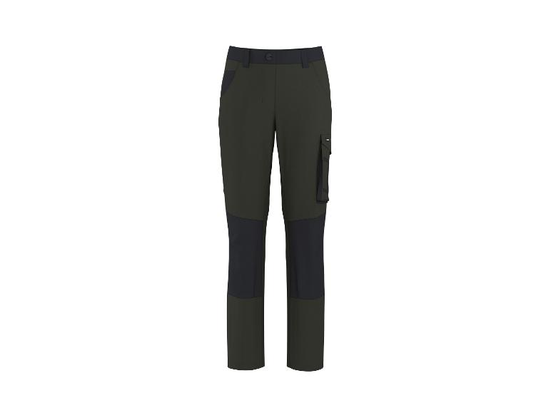 Donkergroene en zwarte heren outdoorbroek met cargozakken