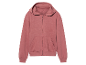 Roze hoodie met rits.