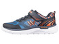 Blauw-oranje WellWalk sneakers met veters en klittenband.