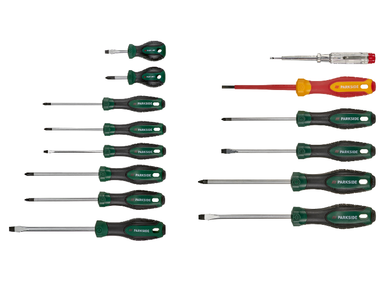 Parkside schroevendraaiers: precisie gereedschapset.