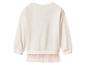 Witte sweatshirt met roze tule zoom voor kinderen