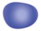 Blauwe, afgeronde vorm met een zachte gloed, lijkend op een wolk of bubbel.