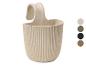 Beige hangmand met geribbelde textuur en kleuropties.