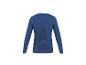 Blauw sportshirt met lange mouwen en getextureerde patronen op de rug en mouwen.