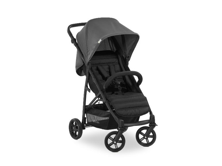 Hauck Rapid 4 kinderwagen in zwart met een grijze kap