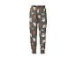 Joggingbroek met Halloween-thema: spoken, schedels en spinnenwebben op een grijze achtergrond.