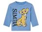 Een blauw T-shirt met lange mouwen met Simba van The Lion King