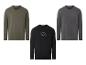 ESMARA MEN herenshirts met lange mouwen in olijfgroen, zwart met grafische print en donkergrijs.