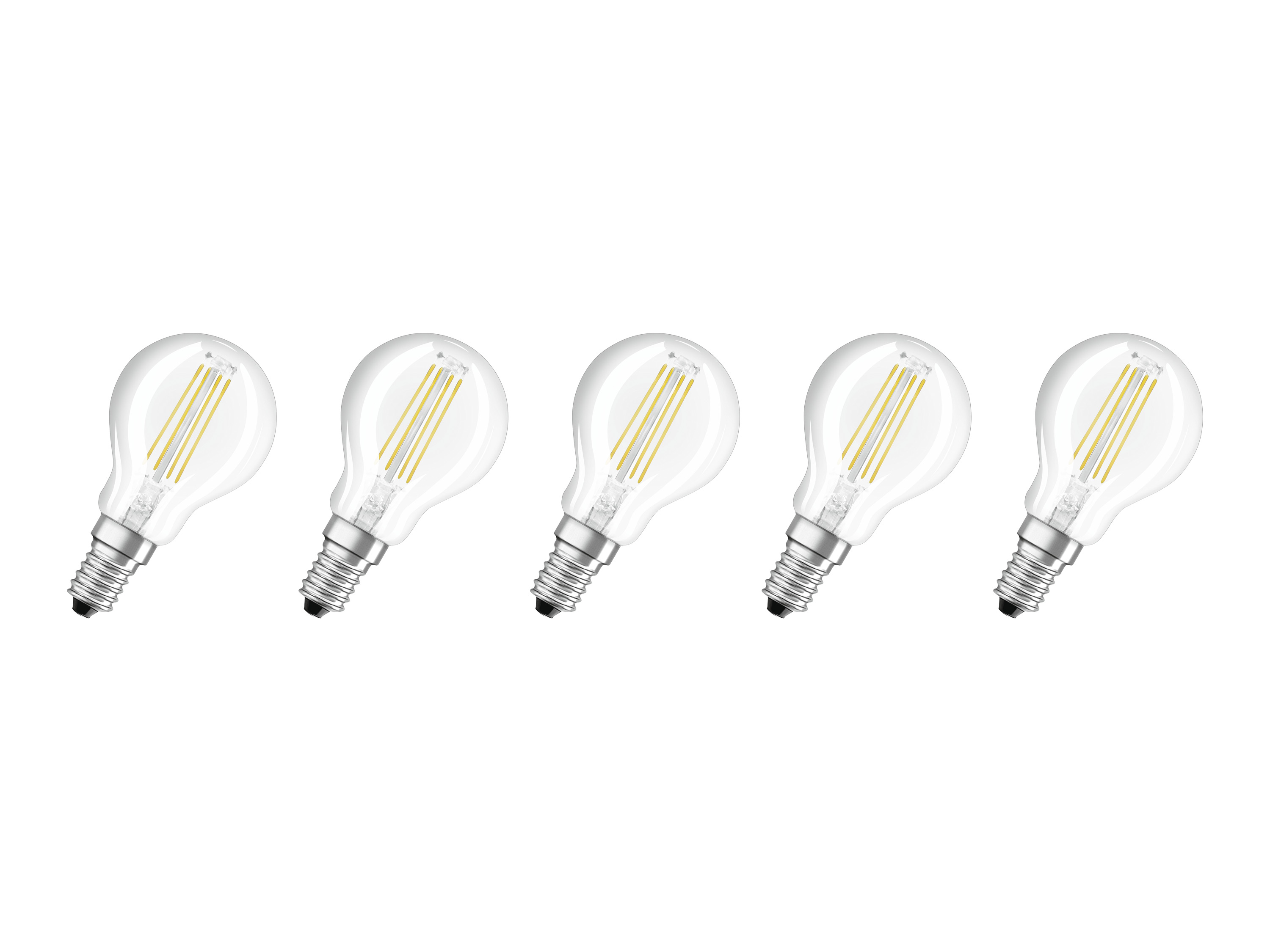 OSRAM Set van 5 LED-lampen Base Classic (CLP40, E14, 470 lm, 2700 K, Transparant)