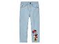 Kinderjeans, lichtblauw, met Minnie Mouse.