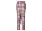 Dames roze geruite pyjamabroek met elastische tailleband