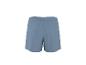 Lichtblauwe sportshort met elastische tailleband, achteraanzicht.
