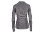 Grijs thermoshirt met lange mouwen en getextureerde details, achteraanzicht.
